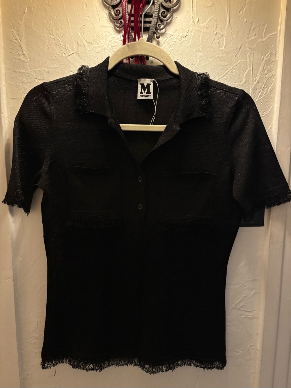 Women’s Missoni Sparkly Black Polo